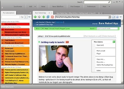 Newzie, lector de feeds RSS