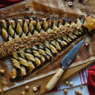 Árbol de hojaldre para Navidad: receta fácil con Nutella