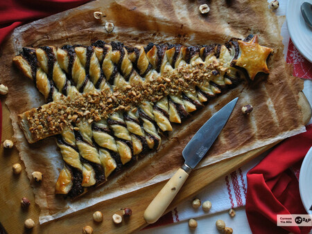 Árbol de hojaldre para Navidad: receta fácil con Nutella