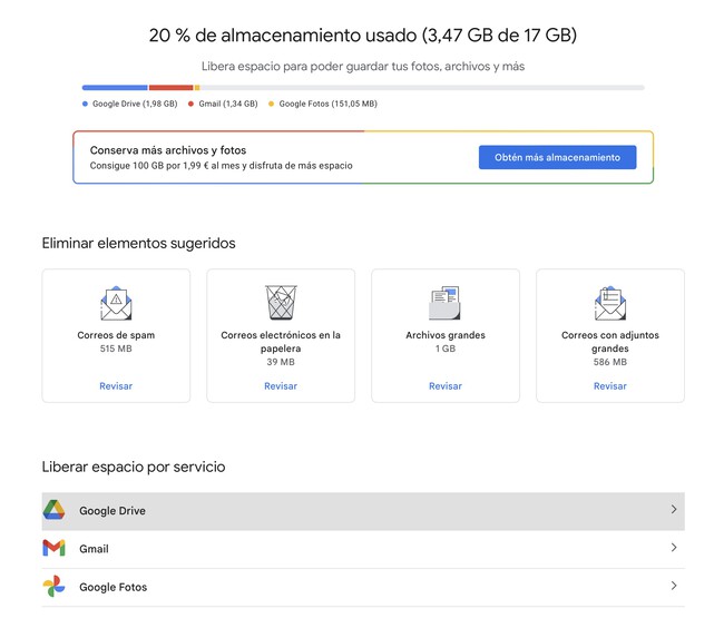 Cómo liberar espacio en tu cuenta de Google de forma rápida y sencilla ...