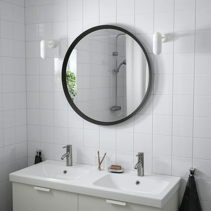 Espejo de Baño Moderno con Estantes Tipo Escalera