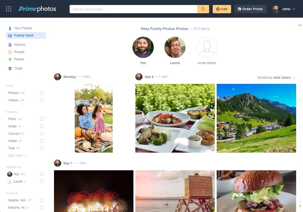 Family Vault de Amazon comparte fotos con tu familia online fácilmente
