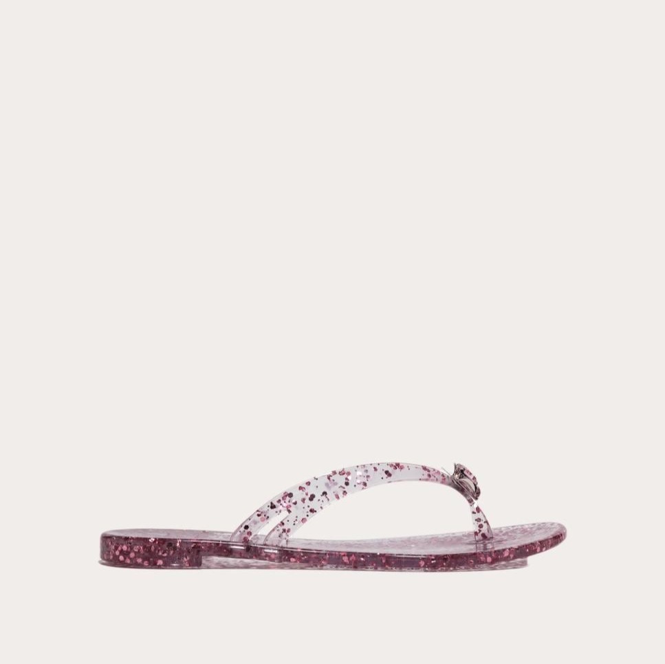 Sandalias planas glitter Casadei