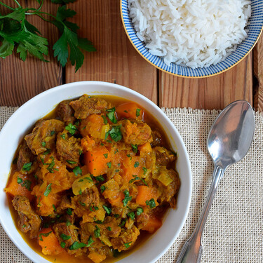 Curry japonés de ternera y calabaza con manzana, una receta fácil y reconfortante