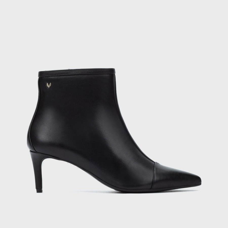 Bottines à talons en cuir pour femme avec fermeture éclair - Martinelli