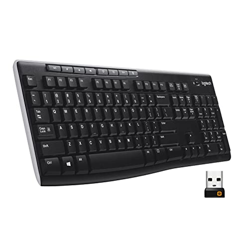 Logitech K270 Teclado Inalámbrico para Windows, Tecnología Inalámbrica 2.4 GHz