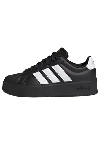 adidas Mujer Streettalk Bold Shoes, Core Black/FTWR White/Matte Gold, 38 2/3 EU