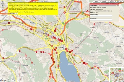 Mapa de los trenes suizos en tiempo real