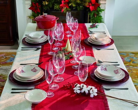 Vajilla En Gres De 12 Piezas Carrefour Home Maryse Rojo