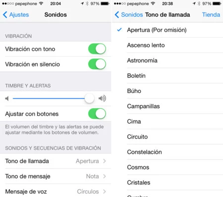 Tonos iOS 7