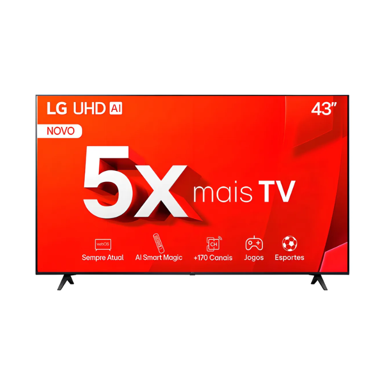 Smart Tv De 43 LG Tu801c 43tu801c0sa Com Tela Led 4k - Preto