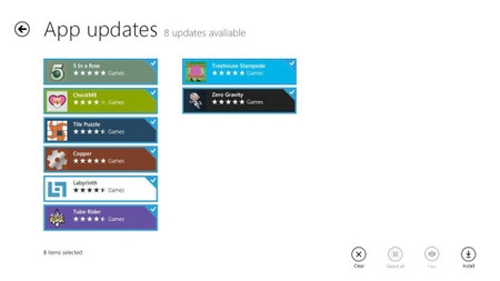 Actualizar aplicaciones en Windows Store