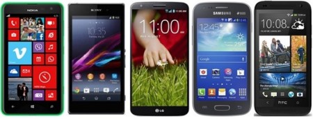 Precios Sony Xperia Z1, Xperia Z Ultra, LG G2, Nokia Lumia 625 y HTC Desire 601 con Yoigo