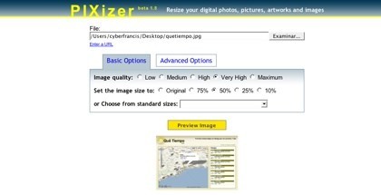 PIXizer, otra herramienta online para el redimensionado de imágenes