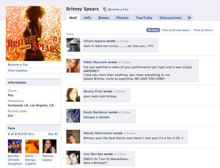 Britney lanza una línea de regalos virtuales en Facebook