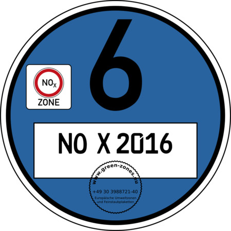 Blaue Plakette No X 2016