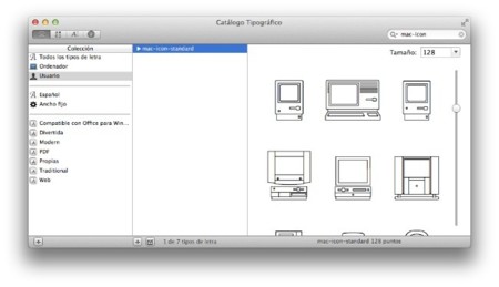 Mac icon standard, la tipografía con todos los Mac de Apple