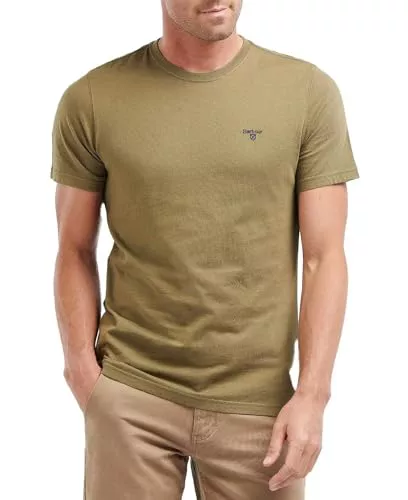 Barbour Camiseta deportiva Essential para hombre, color verde oliva, Verde oliva medio, XXL