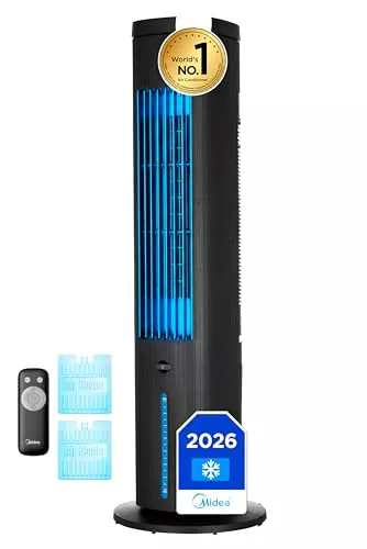 MIDEA Climatizador Evaporativo 3 en 1 con Mando a Distancia - Ventilador de Agua
