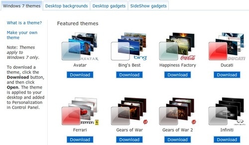 Nuevos temas de Microsoft para Windows 7