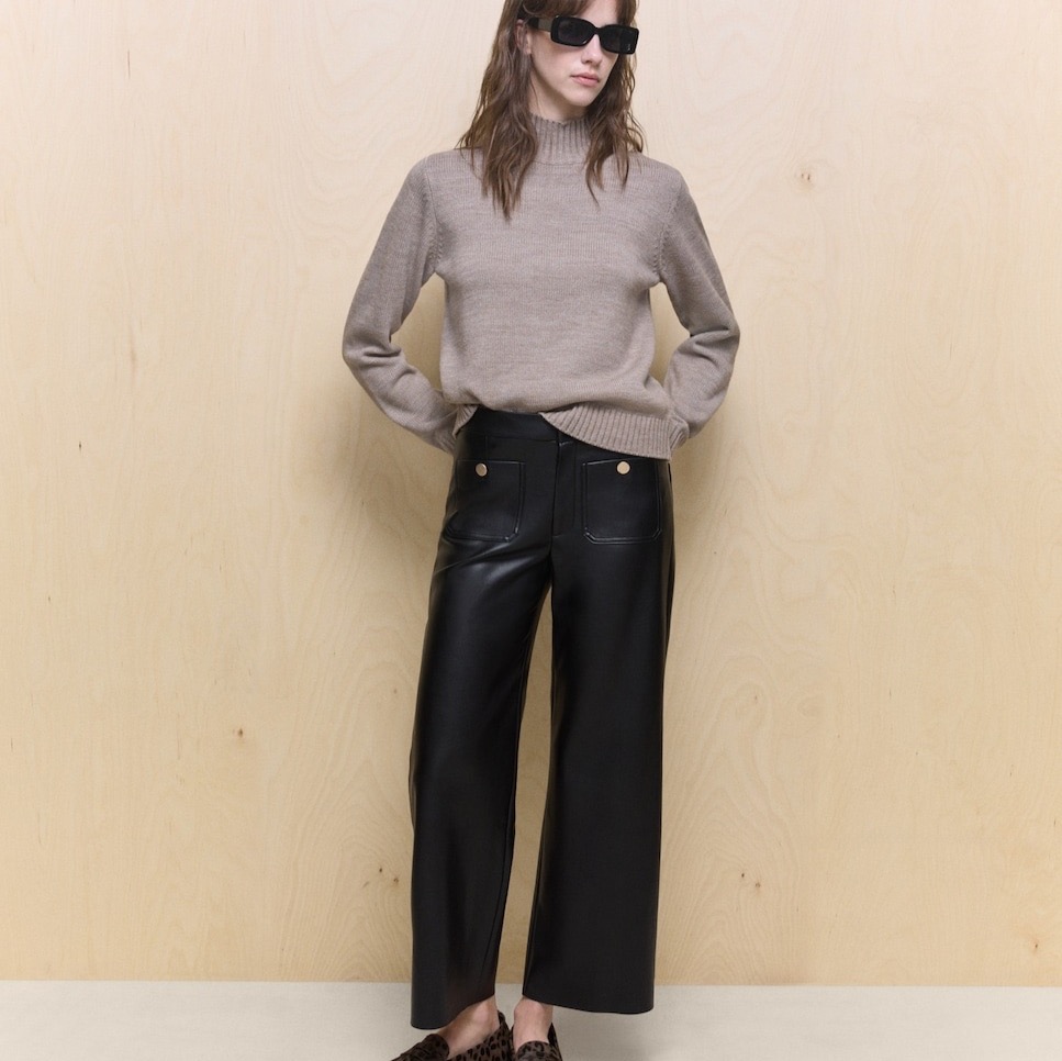 Pantalón efecto piel Easy Wear