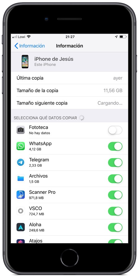 Iphone Copia Seguridad