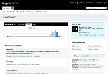Prueba Movable Type 4 online