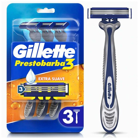 Gillette Prestobarba Extra Suave De 3 Hojas Y Mango Reciclado