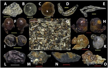 Estas esferas de vidrio encontradas en la arena de la playa son escombros atómicos de Hiroshima