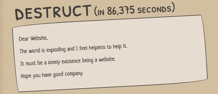 This Website Will Self Destruct