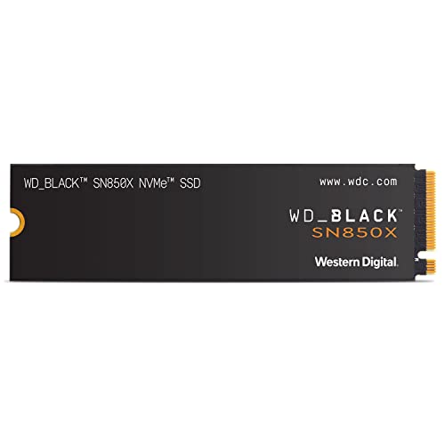 WD-BLACK SN850X 2TB M.2 2280 PCIe Gen4 NVMe SSD Almacenamiento para Juegos hasta 7300 MB/s, Color Negro