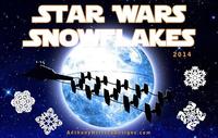 Plantillas de copos de nieve de Star Wars para estas Navidades