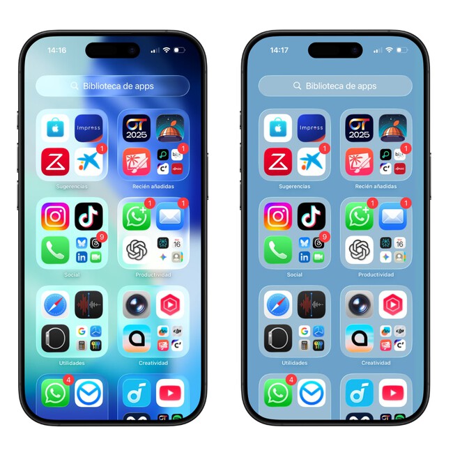 Si no te gusta el diseño Liquid Glass de iOS 26, hay una solución. Y es ...