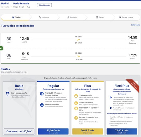 Ryanair Madrid París