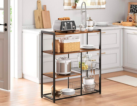 Vasagle Estanteria De Cocina Con 2 Cestas De Malla