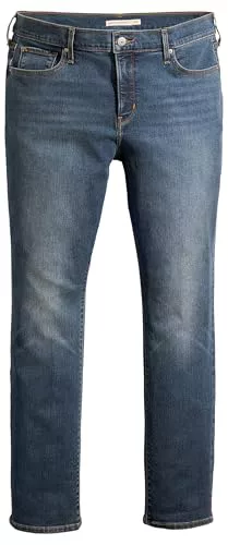 Levi's Women's Plus Size 314 Shaping Straight Jeans, Zealous Blue, 46W / 34L