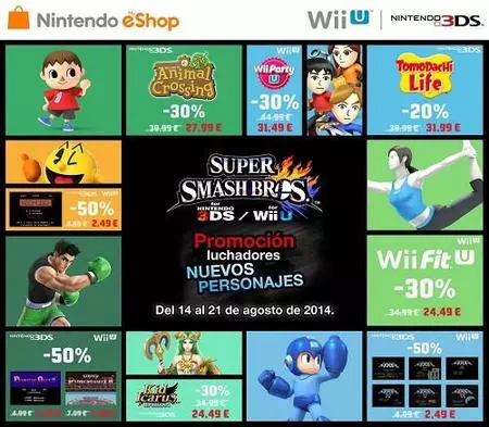 Descuentos en Nintendo hasta el 21 de agosto  por los nuevos personajes de 'Super Smash Bros'