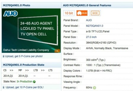 Nuevos paneles 4K del fabricante AUO ¿Posibles Cinema Display en el horizonte?