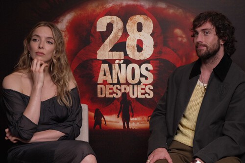Aaron Taylor-Johnson, protagonista de '28 años después': "Rodar con iPhones al principio era muy extraño. No podías hacer como que no existía"