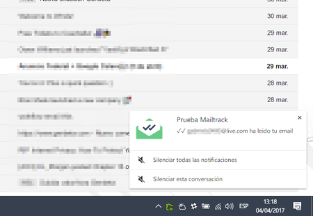 Cómo recibir notificaciones instantáneas cuando tus correos enviados desde Inbox o Gmail hayan sido leídos
