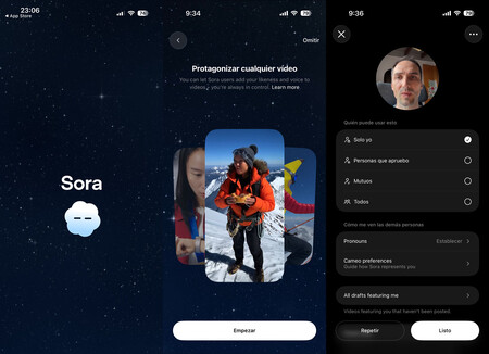 Aplicación de Sora en iOS