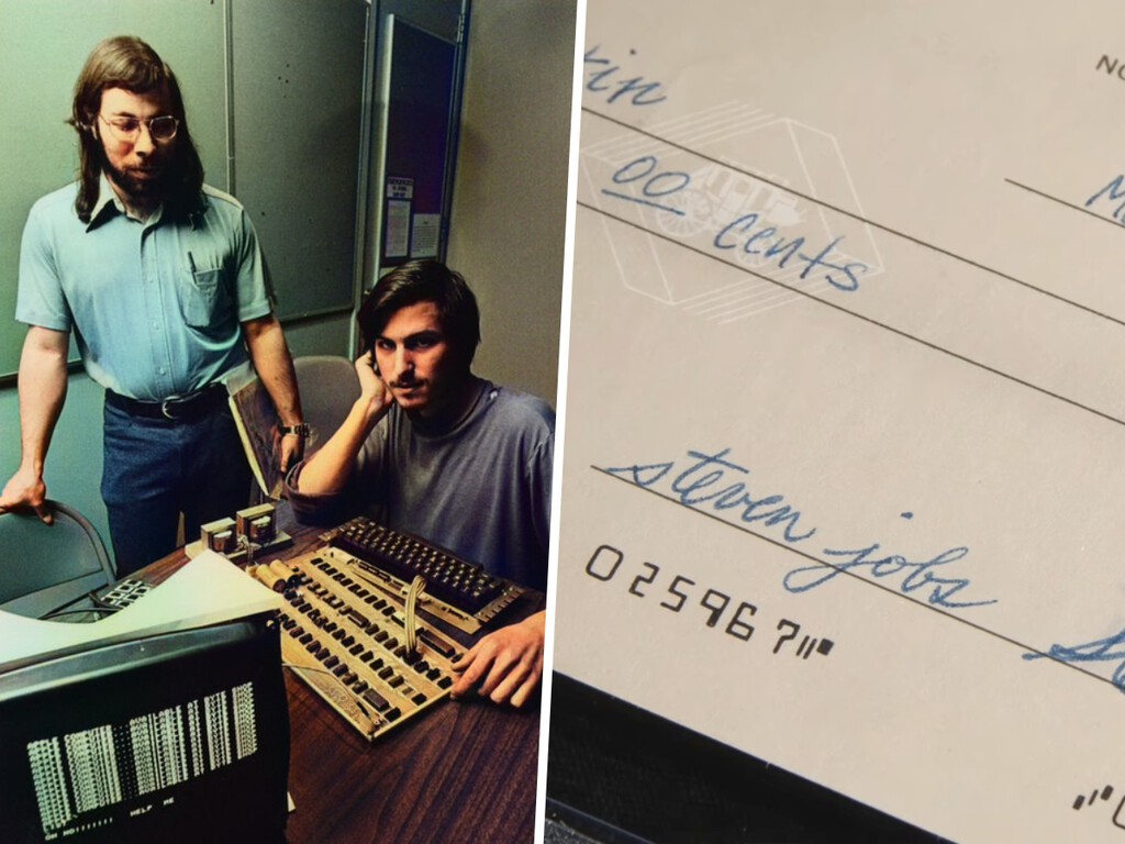 Hace 50 años Steve Jobs y Wozniak firmaron a medias un cheque de 500 dólares para diseñar su primer ordenador. Hoy vale más que una mansión