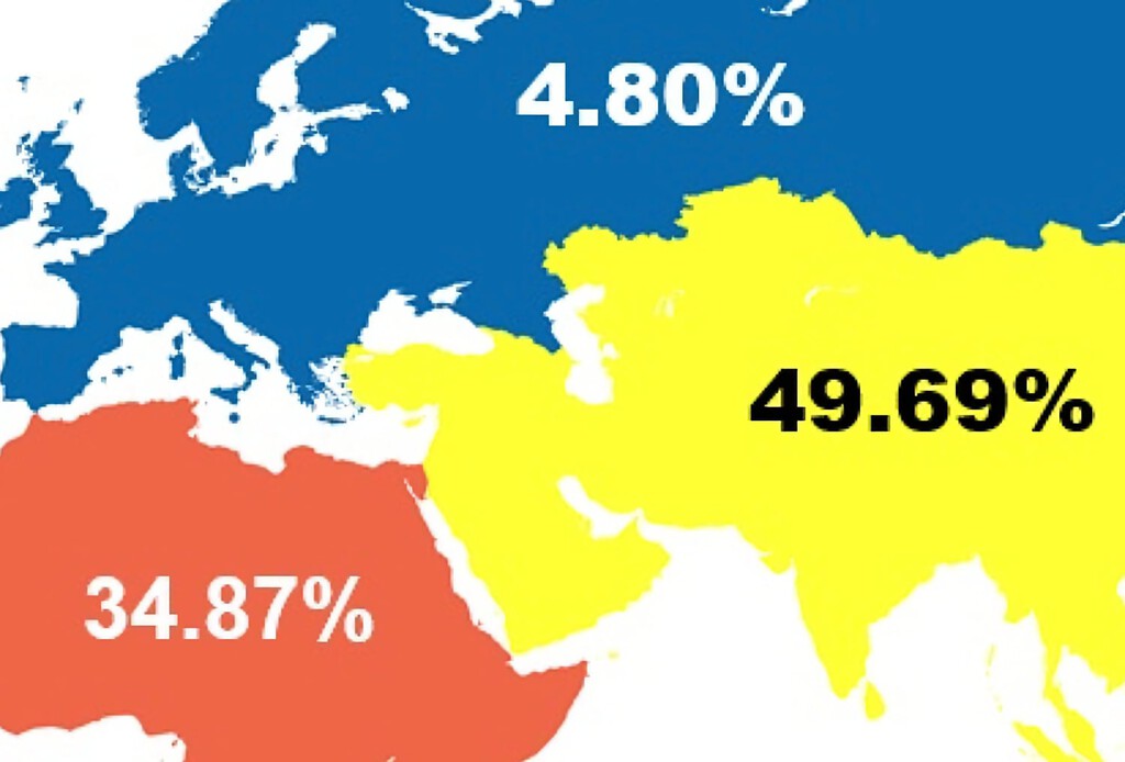 Si nacieras a día de hoy lo harías al 17,5% en la India: el mapa que muestra el reparto de la natalidad mundial