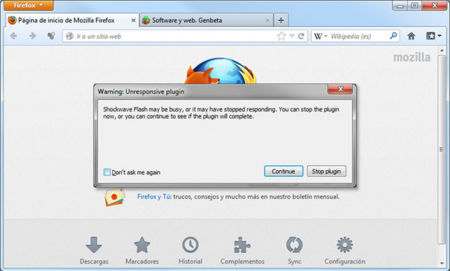 Firefox ofrecerá un mecanismo para que el usuario detenga plugins que no funcionan