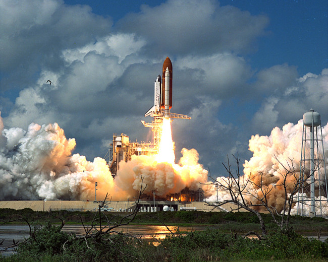 The Return To Flight Launch Of The Space Shuttle Discovery And Its Five Man Crew From Pad 39b At 1137 A M September 29 1988 As Discovery Embarked On A Four Day One Hour Mission