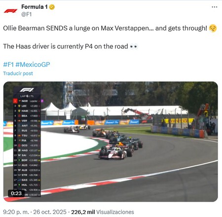 Bearman Mexico F1 2025