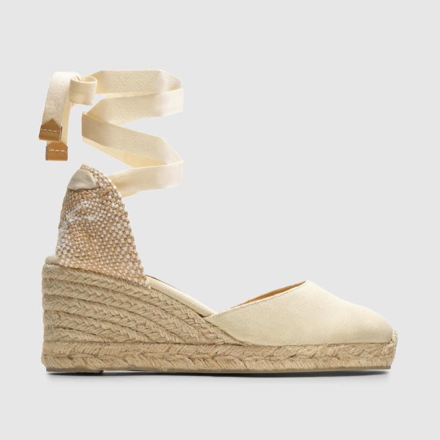 Castañer - Alpargatas de cuña de mujer Carina en algodón 