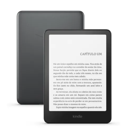 Kindle Paperwhite Signature Edition 32 GB (Geração mais recente) - O Kindle mais rápido já lançado, com luz frontal autoadaptável, carregamento sem fio e bateria que dura semanas - Cor Preta Metálica
