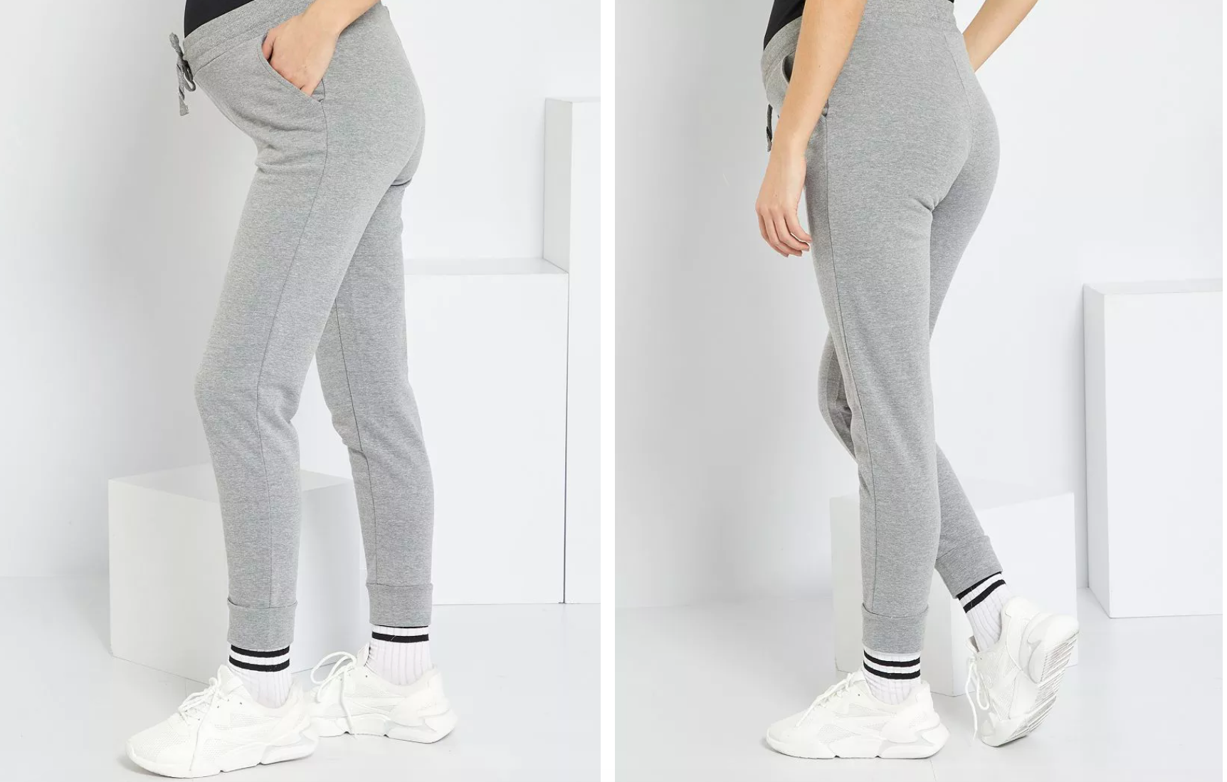 Jogging premamá, confeccionado principalmente en algodón procedente de la agricultura ecológica