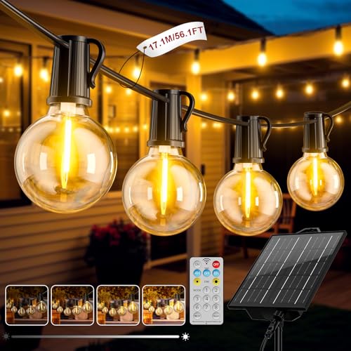 Guirnaldas Luces Exterior Solar, 17.1M/56.1Ft Lámparas Solares para Jardín